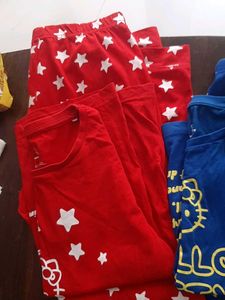 Cute Star Print Pajama Sets for girls