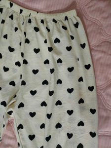 Cute Heart Print Pajama Pants