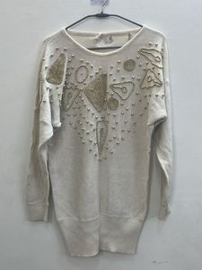 Embellish Off White Pullover