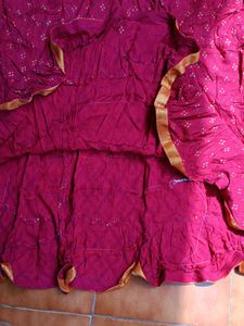 Vibrant Pink Bandhani Print Ethnic Skirt brand new