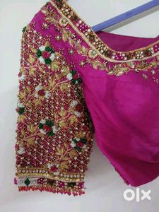 Exquisite Hand-Embroidered Pink Blouse
