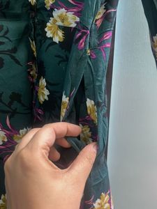 green western floral gown dress