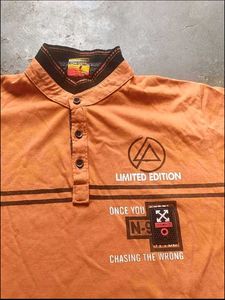 Boys Orange Graphic Polo T-Shirt
