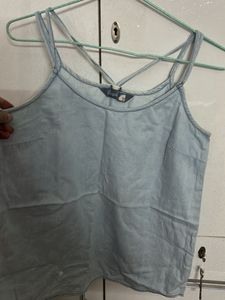 Light Wash Denim Cami Top