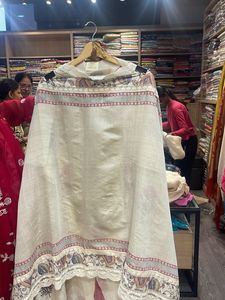 Elegant Cream Printed Kurta Set with Dupatta