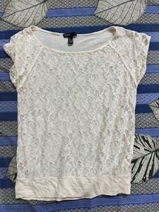 beige lace  top