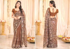 Georgette Heavy Work Saree