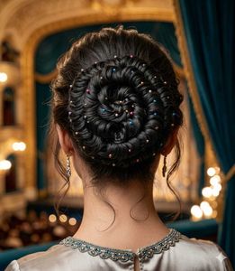 Elegant Hair Bun with Beads