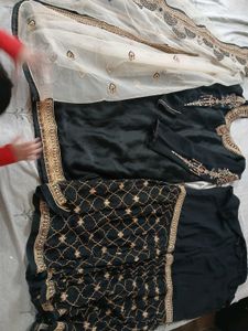 Elegant Black Kurta Set with Dupatta