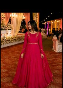 Stunning Magenta Ethnic Gown