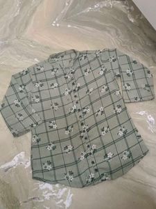 Stylish Checked Floral Shirt