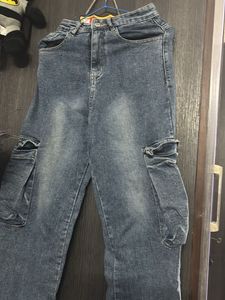 Stylish Blue Cargo Jeans