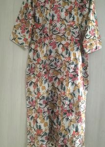 Floral Cotton kurti By Chaudhari Lifestyle (XXL)