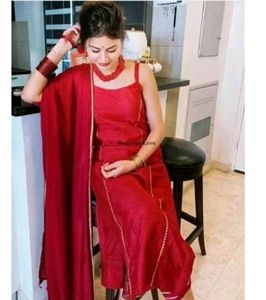 Elegant Red Kurta Set with Dupatta