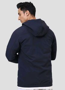 Men's Navy Hooded Jacket