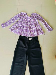 2 Trendy Wide Leg Jeans &amp; Tops