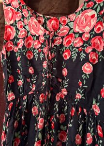 Navy blue floral maxi dress