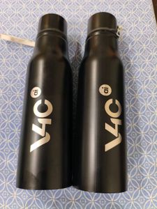 Set of 2 Black Water Bottles