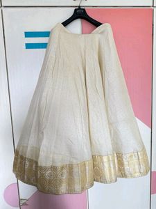 Pink &amp; Silver Leaf Embroidered Indian Dress