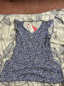 Chic Blue Floral Dress