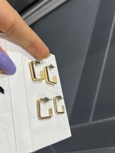 H&amp;M Golden Square/ Rectangle Earrings