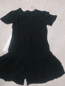 Black Button-Up Mini Dress