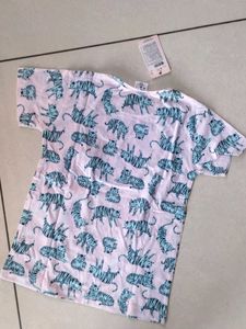 LILPICKS Girls' Tiger Print T-Shirt