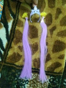 barbie Doll Hair & Tiara Set