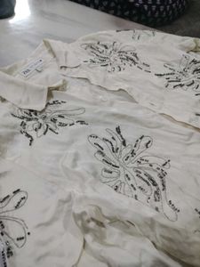 zara beads shirt/ blouse