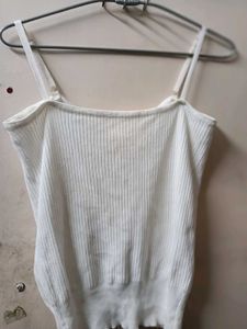 White Ruched Cami Top