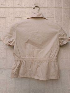 New with tag Chic Beige Utility Shirt &amp; Skirt Set