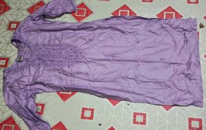 Beautiful Lavender Embroidered Kurta