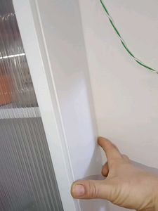 Modern Wall-Mounted Cabinet with Fluted Glass
