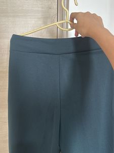 Elegant Dark Green Wide Leg Pants