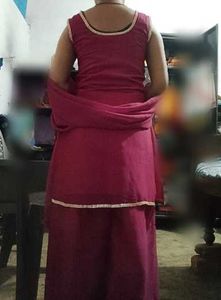 Magenta Kurta Set with Dupatta