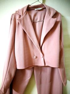 Chic Pink Blazer &amp; Pant Set