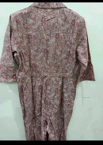 Pink Floral Print Jumpsuit