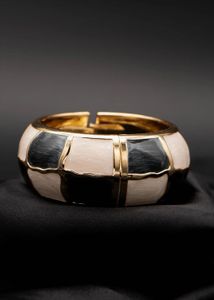 Chic Enamel Bangle Bracelet