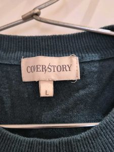 Pearl Detail Teal Sweater