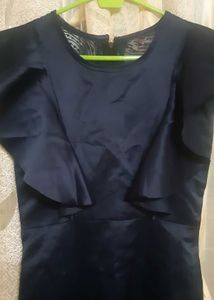 Navy Blue Ruffle Dress