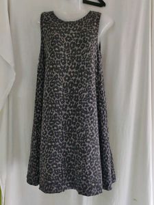 Leopard Print Sleeveless Mini Dress