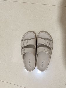 Stylish Beige Double Strap Sandals