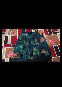 Tropical Print Pajama Top
