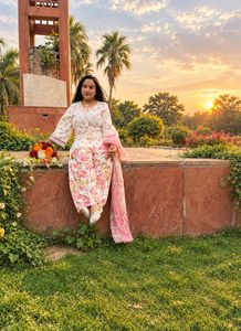 Floral Print Kurta Set with Dupatta