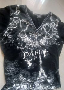 Paris Eiffel Tower Graphic goth unisex tee