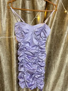 Lilac Ruched Bodycon Dress