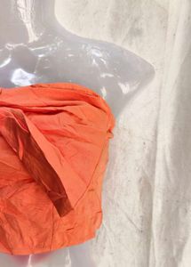 Orange Bow Bandeau Top