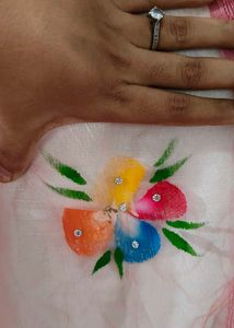 Hand-Painted Floral Dupatta