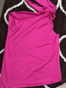 Vibrant Pink One-Shoulder Top