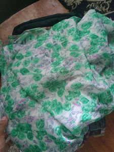 Green Floral Saree